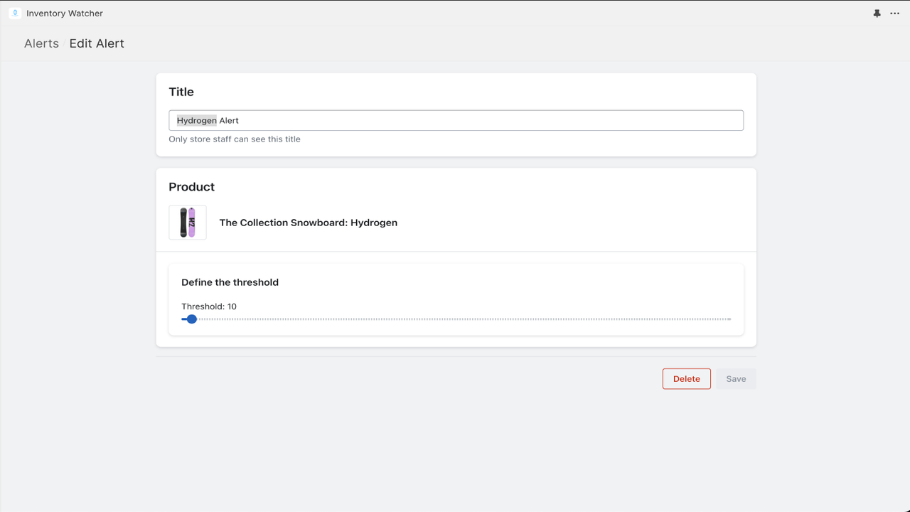 Set custom thresholds for each product