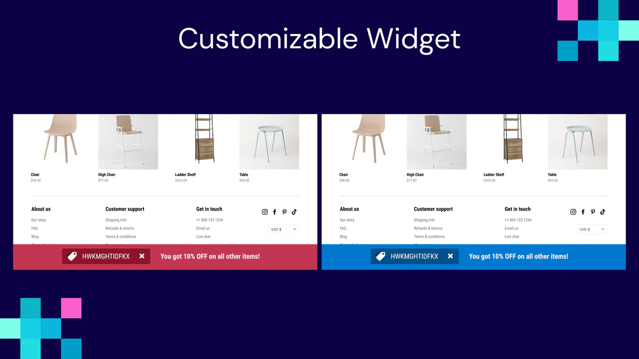 coupon code widget shopify