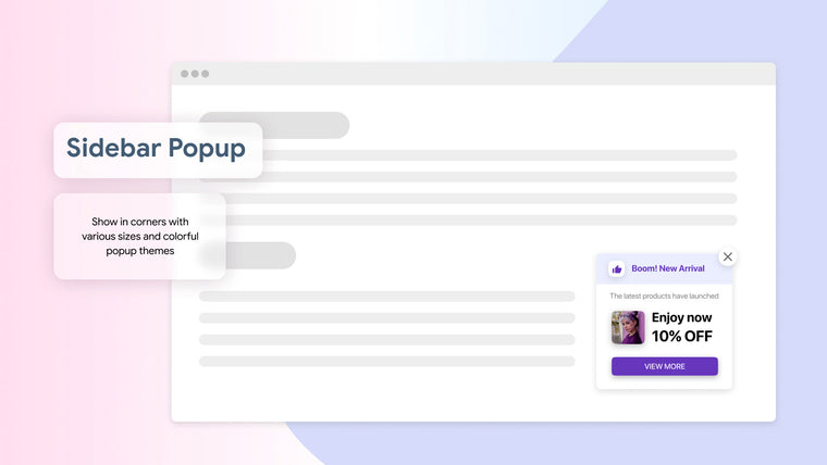 Popup Sign up ‑ Sales Banner Screenshot