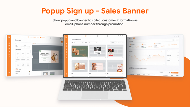 Popup Sign up ‑ Sales Banner Screenshot