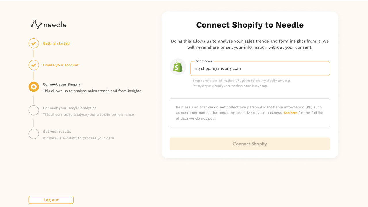 Connectez-vous à Shopify