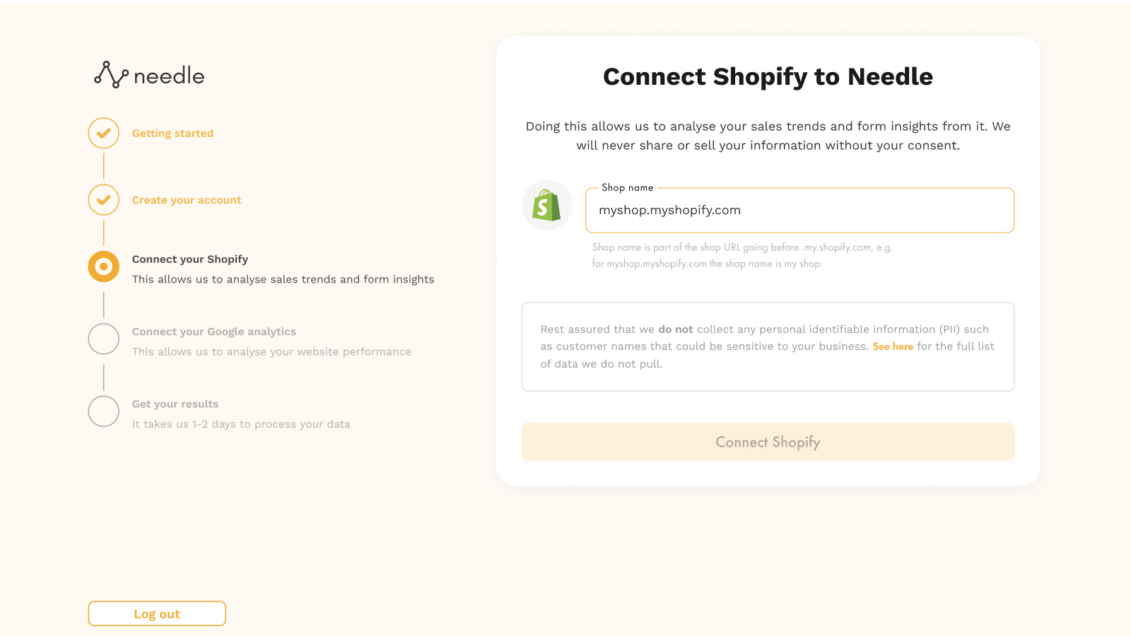 Verbindung zu Shopify