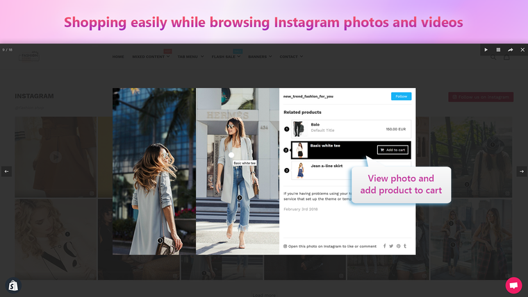 VA: Instagram Slider & Feed Screenshot