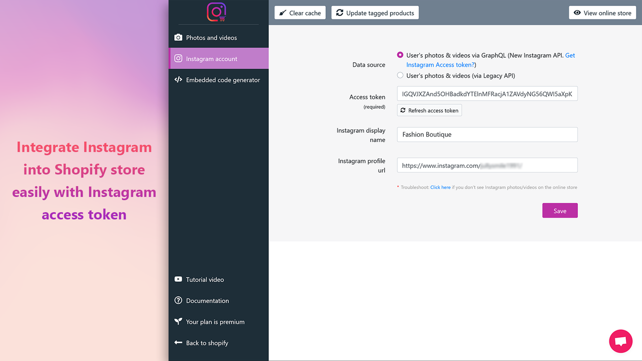 Backend : Configuration du compte Instagram