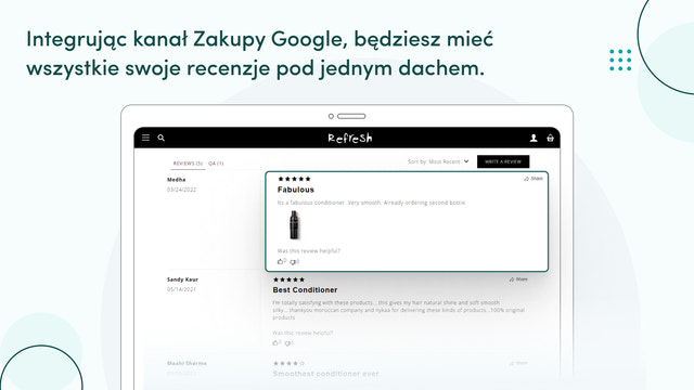 Kanał Google Shopping zbiera recenzje w jednym miejscu.