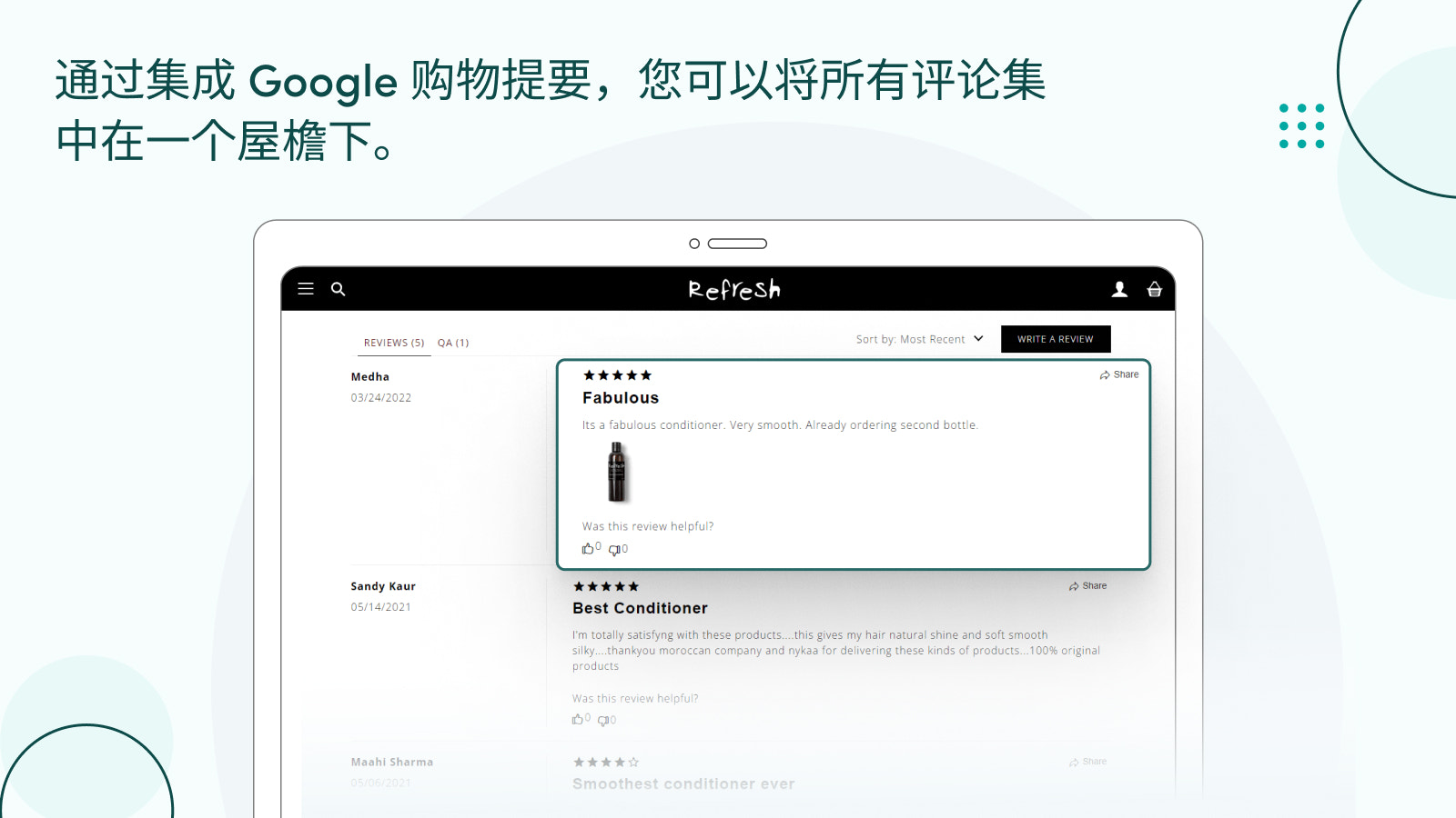 Google Shopping feed将您所有的评论收集在一个屋檐下。