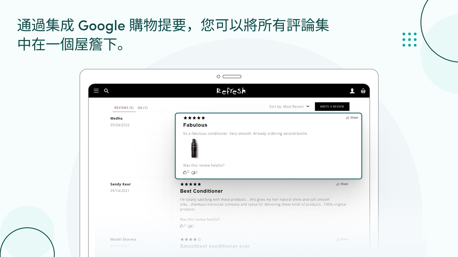 Google Shopping feed将您所有的评论收集在一个屋檐下。