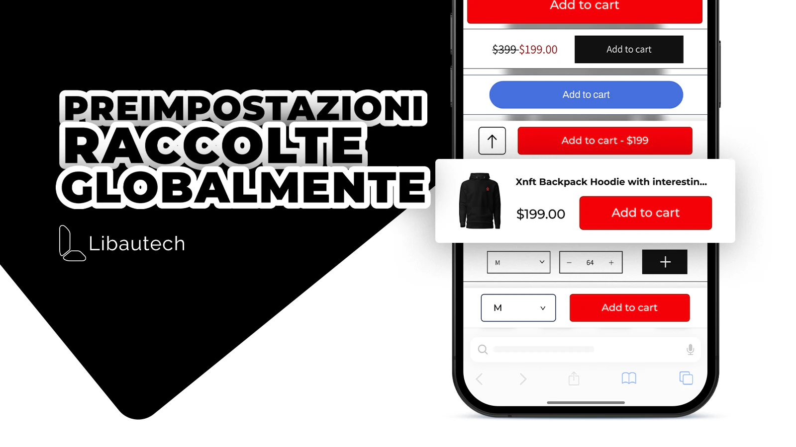 "Design del pulsante Sticky Aggiungi al Carrello per dispositivi