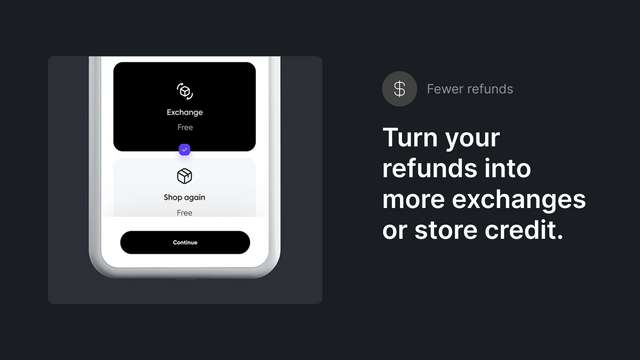 Convert your refunds into exchanges & store credit