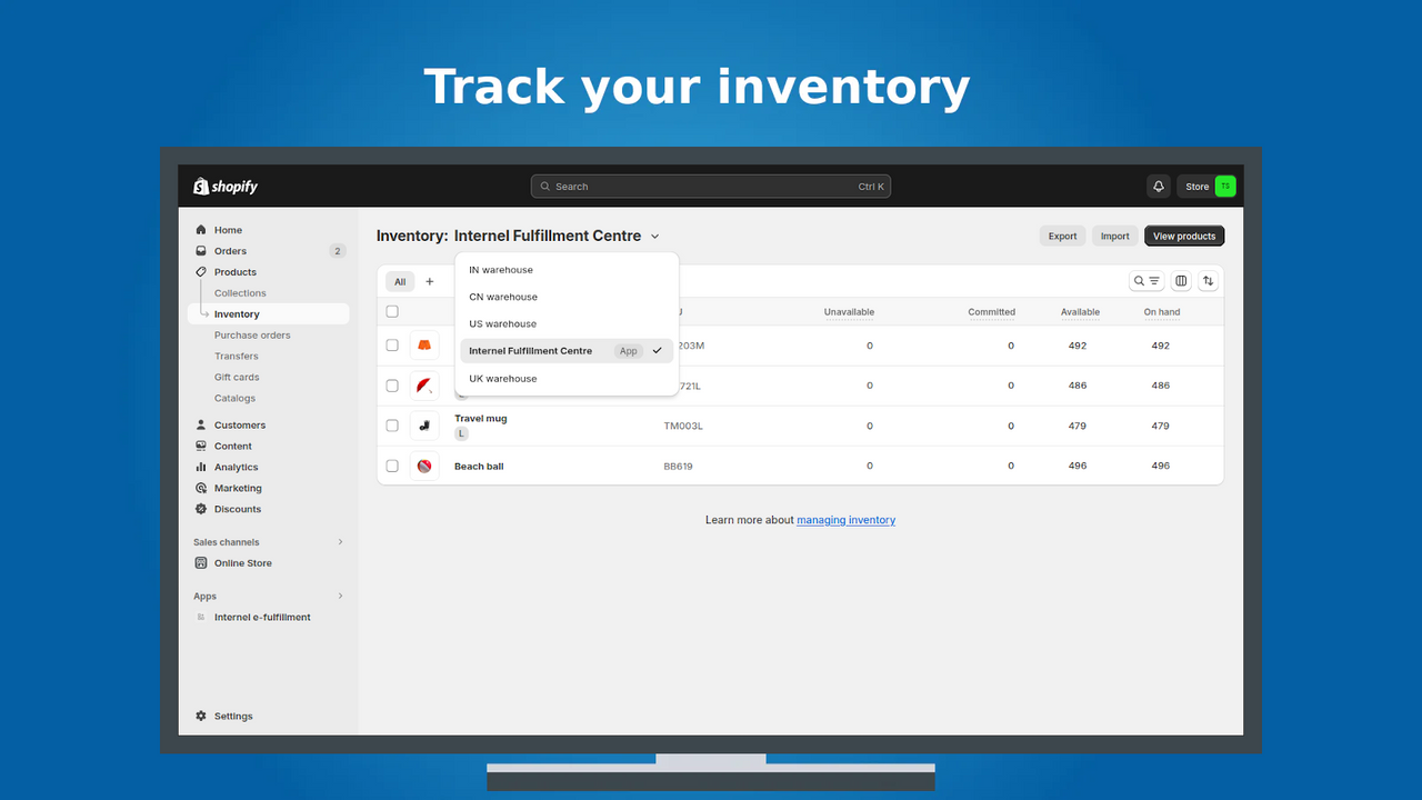 Track your inventory