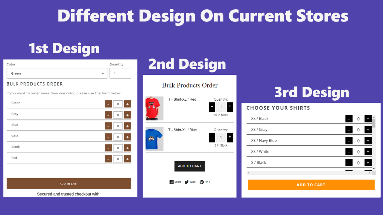 Design différent sur le magasin actuel