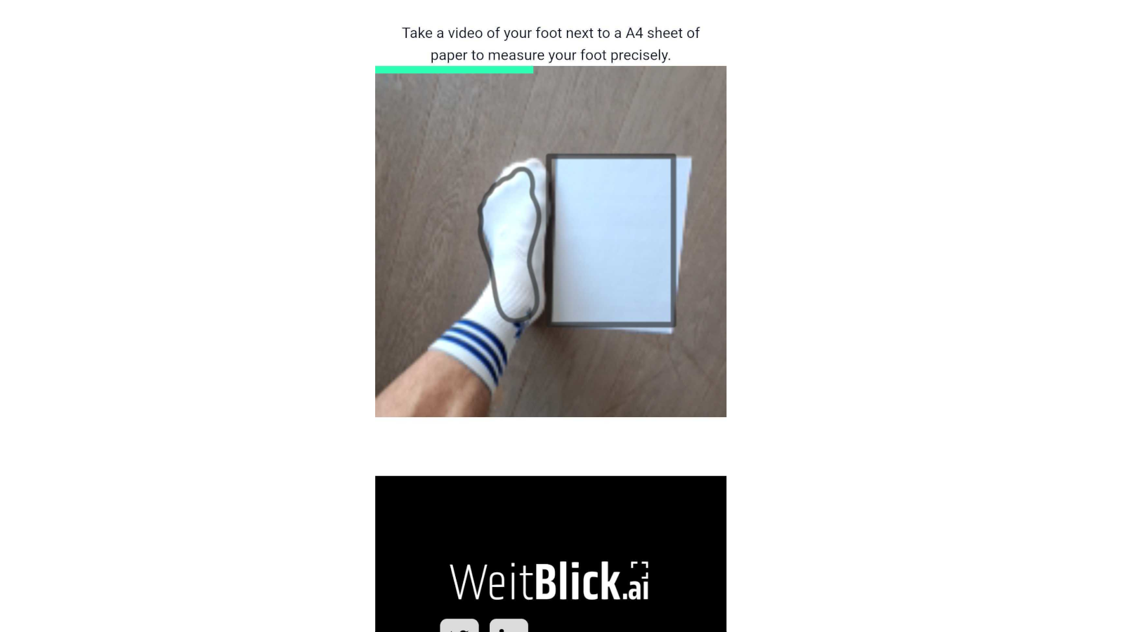 Weitblick.ai ‑ Get Your Size Screenshot