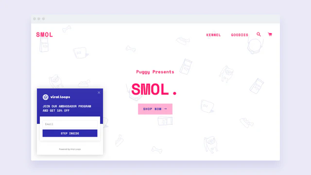 Viral Loops Shopify in-app