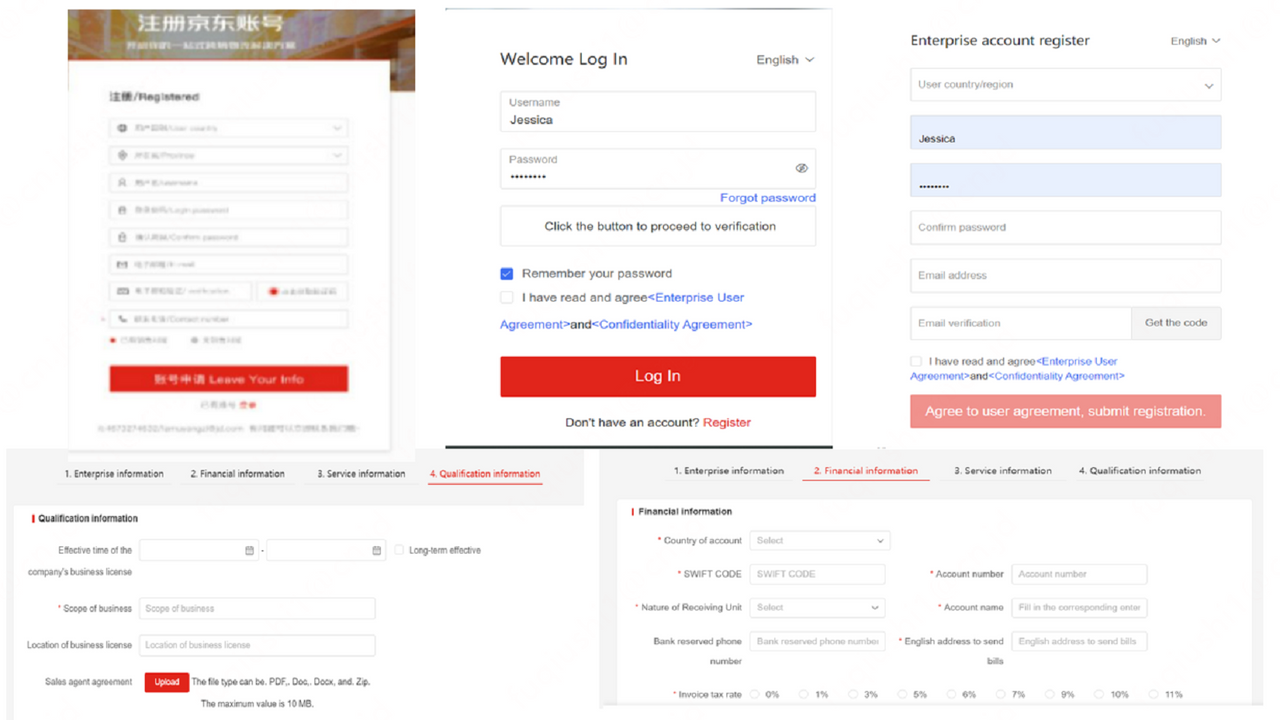 Cómo inscribirse como usuario de logística de JD