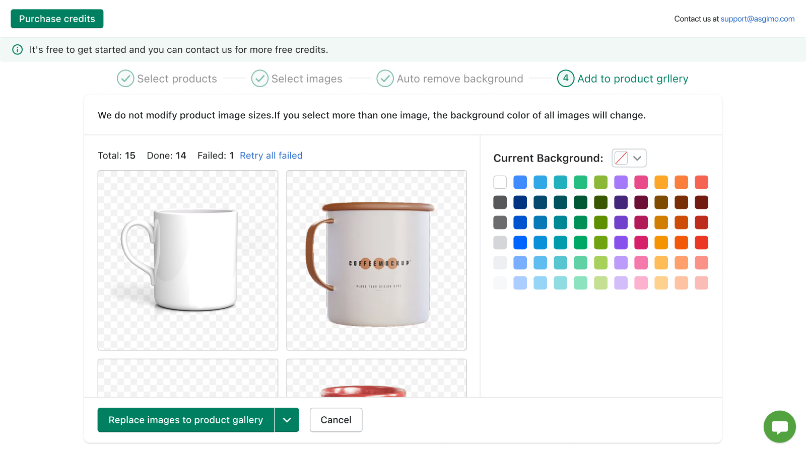 Remove backgrounds with AI to get your products on the shelves.