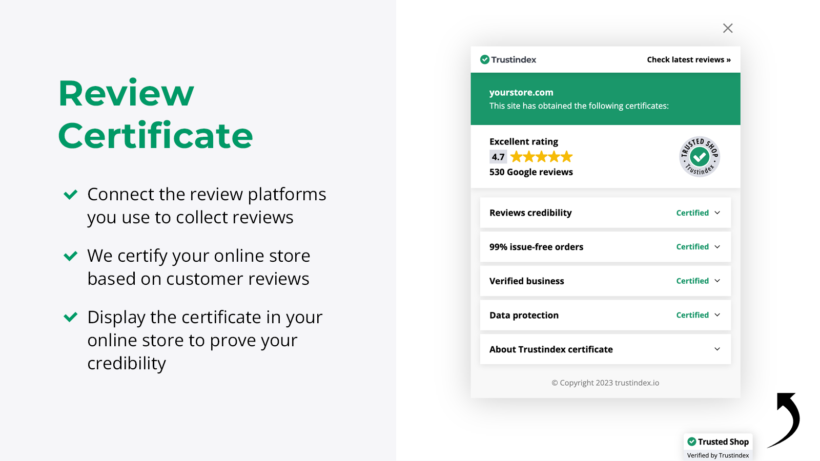 Trustindex Review Certificaat Widget