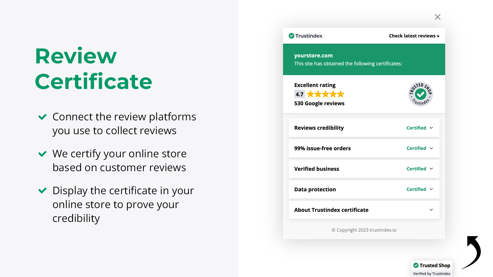 Trustindex Review Certificate Widget