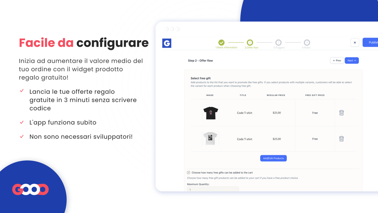 regali gratuiti facili da configurare