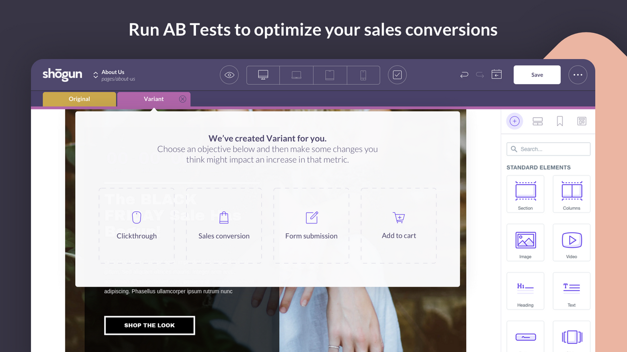 運行AB測試+倒計時以優化您的網頁銷售轉化率。