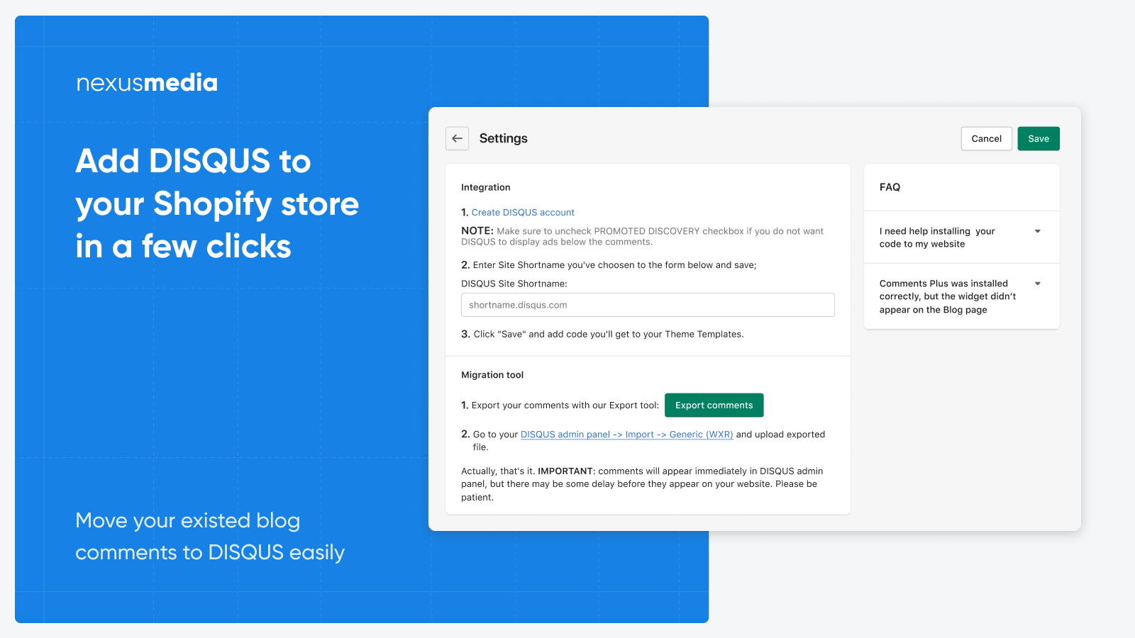 Ajoutez DISQUS à votre boutique Shopify en quelques clics