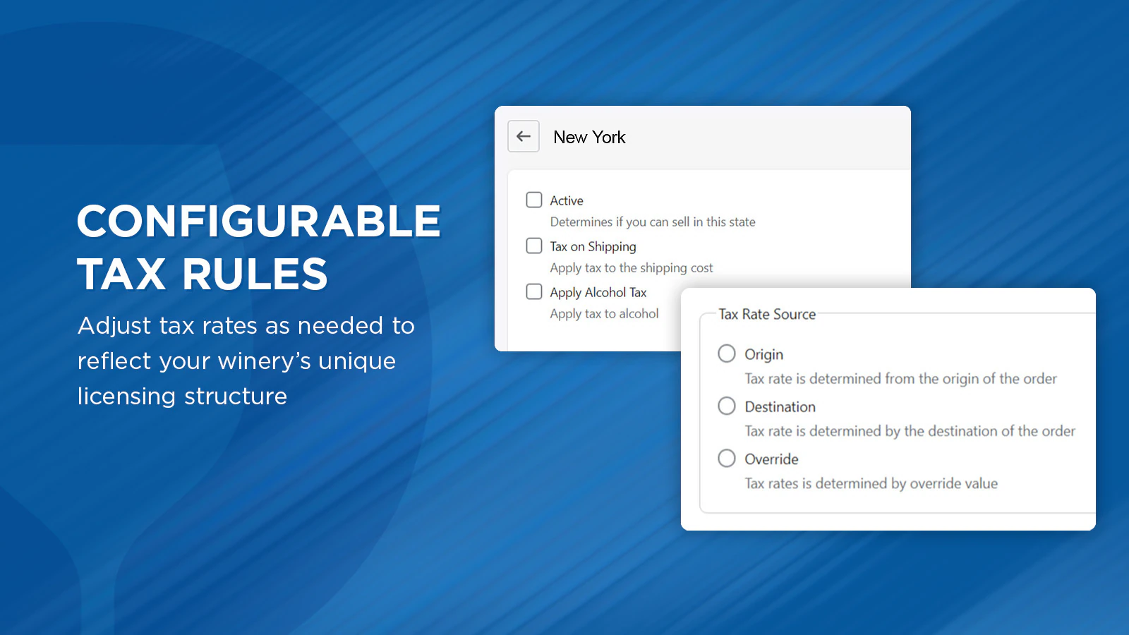 Configurable Tax Rules