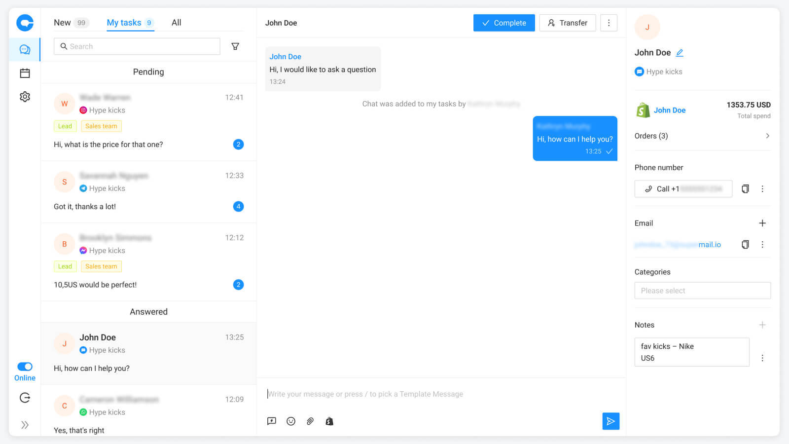 Cusbo ‑ Helpdesk & Live Chat Screenshot