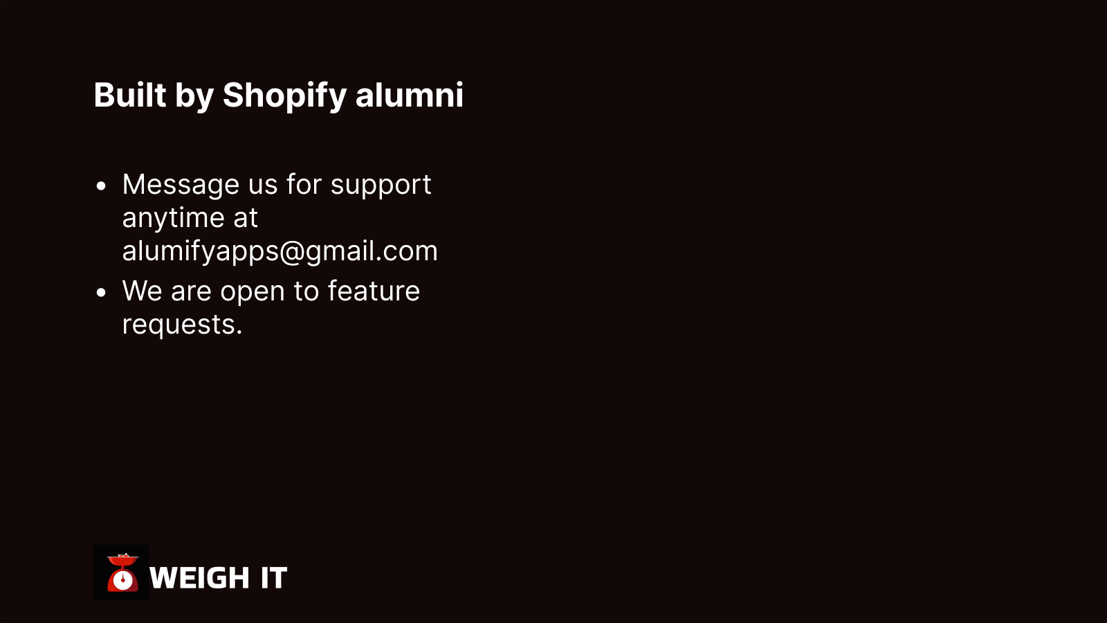 Gebouwd door Shopify alumni