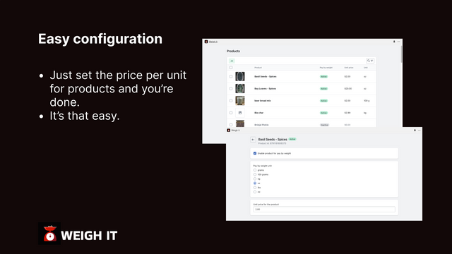 Configuración fácil