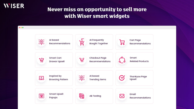 KI-basierte Empfehlungen der Wiser Shopify-App