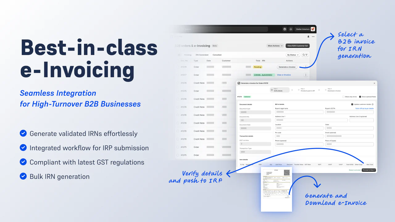 E Invoice, IGST, CGST and SGST as well as GST and HSN