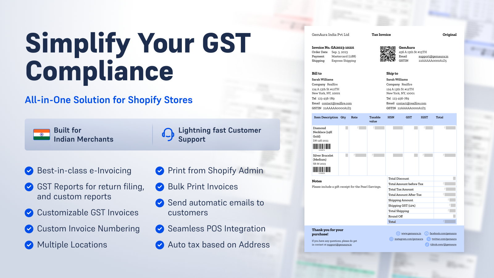 GST-faktura, rapporter, GSTR1, GSTR 3b