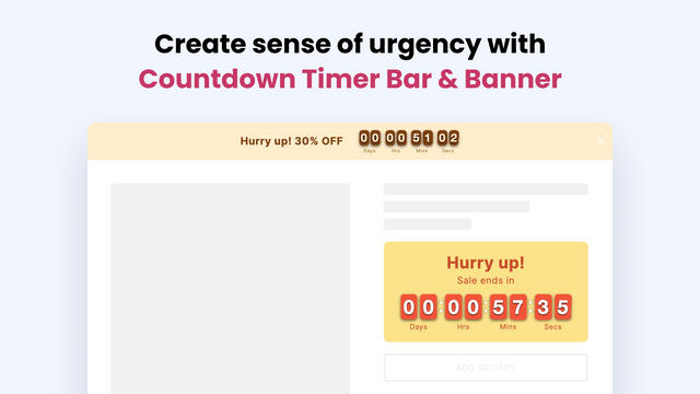 Trigger urgency with countdown timer