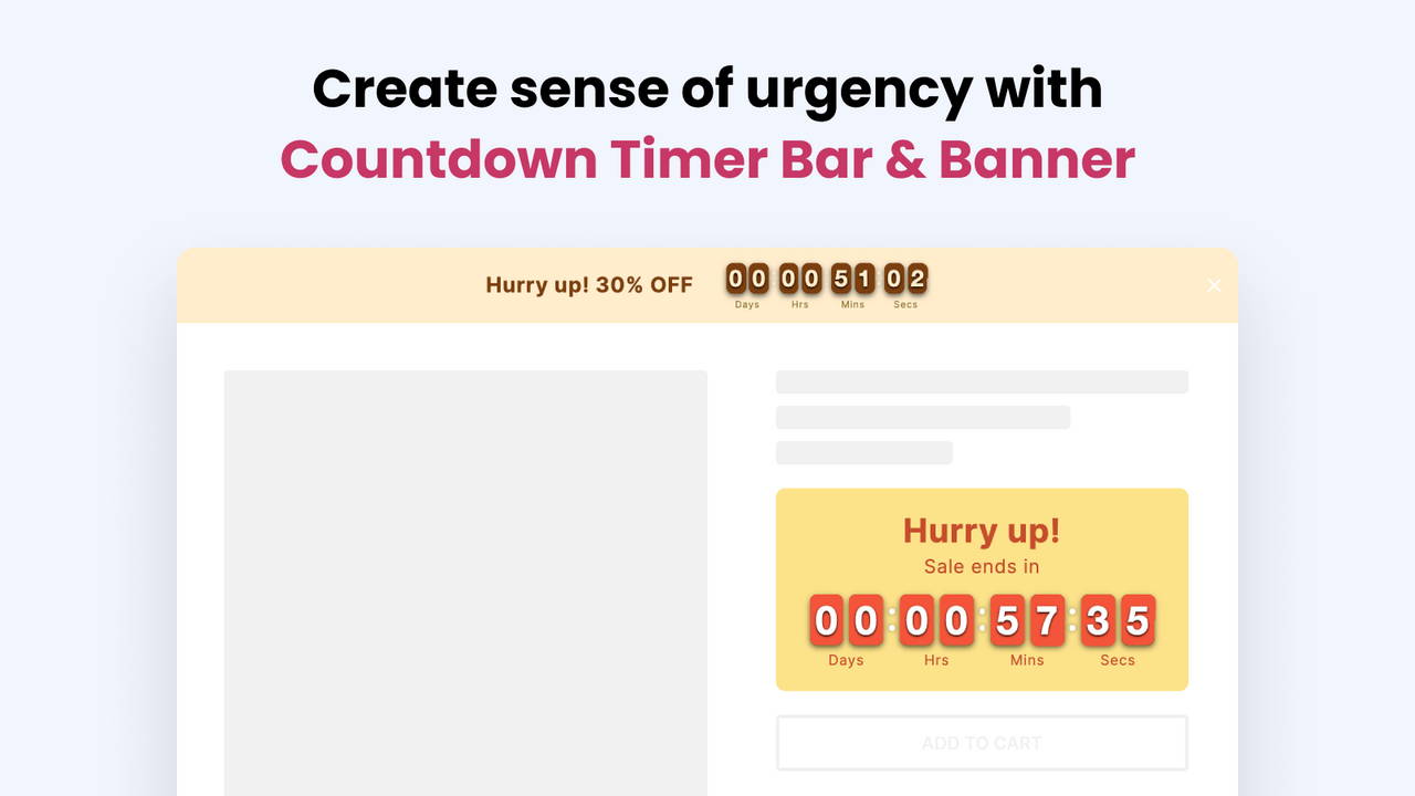 Dringlichkeit mit Countdown-Timer auslösen