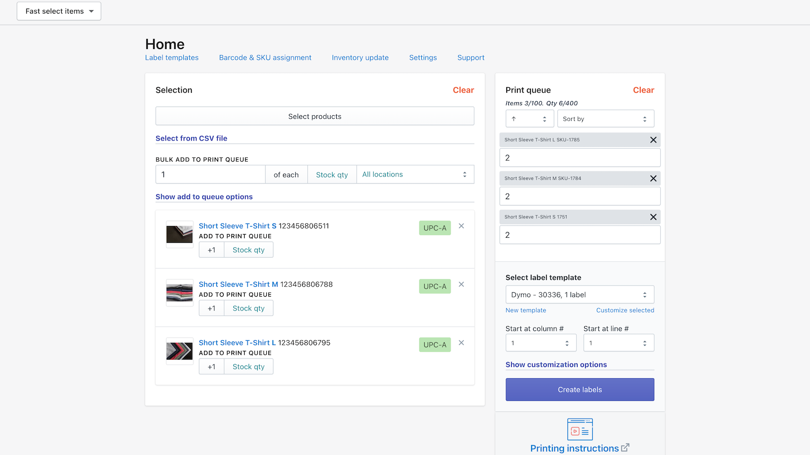 Multi‑Label Barcodes - Multi-Label Barcodes | Improve inventory management | Shopify App