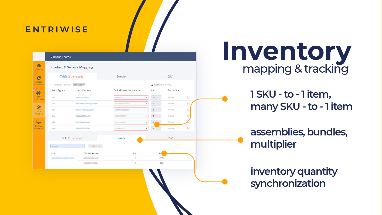 Mapear inventário e sincronizar quantidade