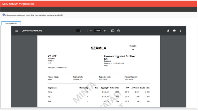 Create invoices in a few steps