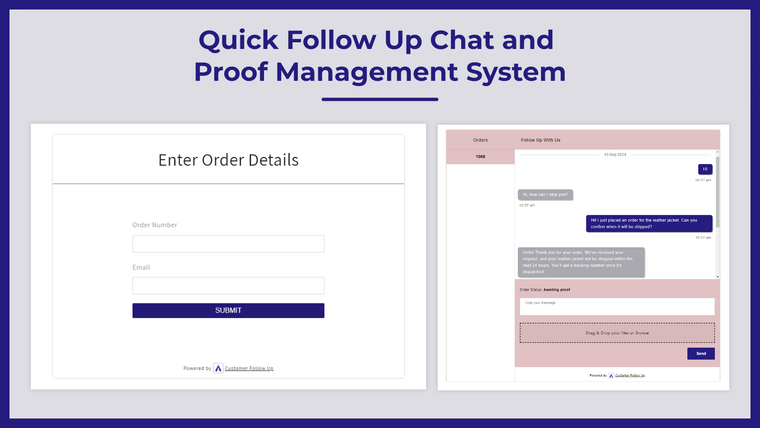 Follow Up ‑ Proof Management Screenshot