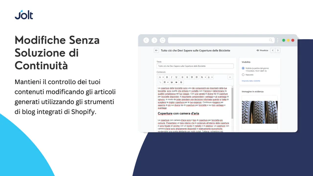 Modifica gli articoli nell'editor di Shopify