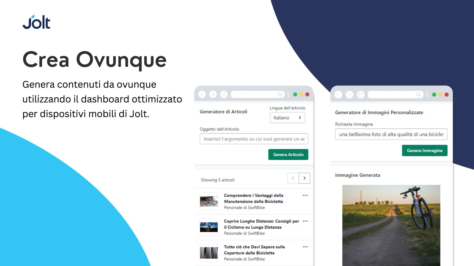 Crea ovunque con il nostro cruscotto mobile