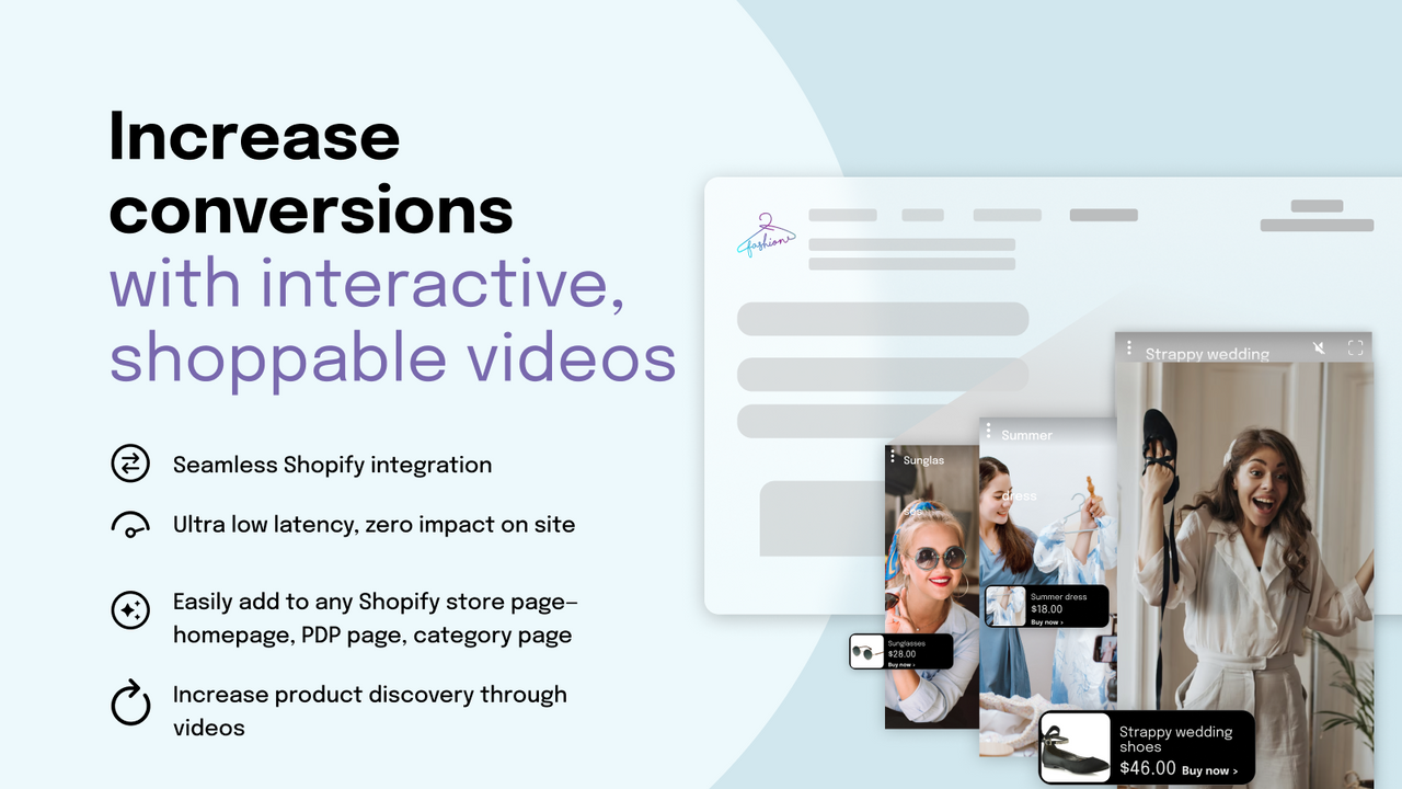 Increase conversions with interactive, shoppable videos