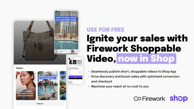 Seamlessly publish your shoppable videos to your Shop storefront