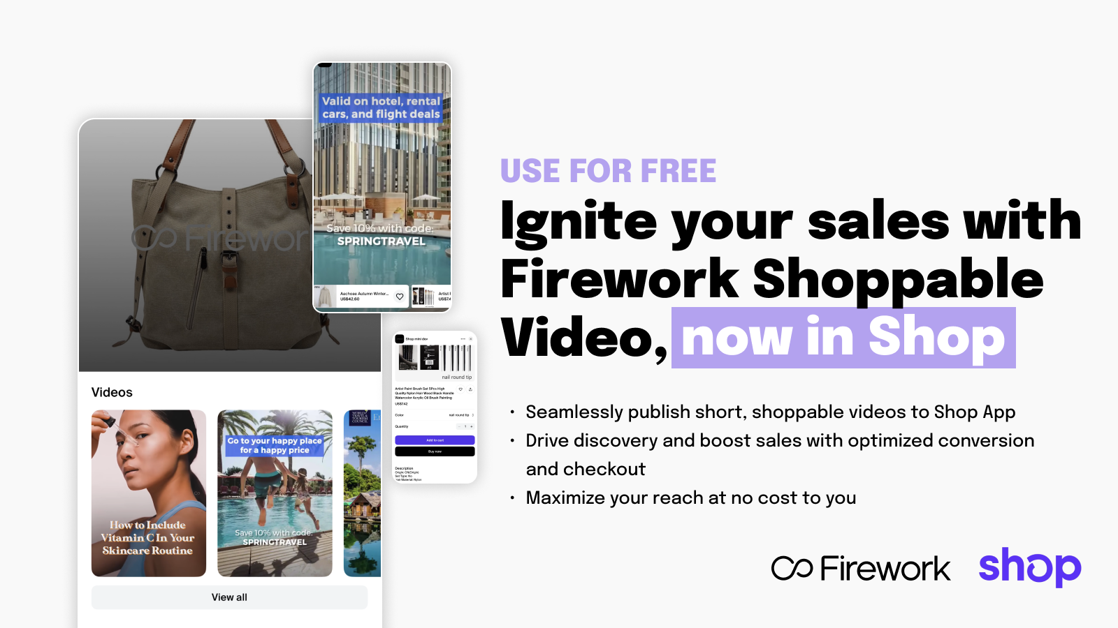 Seamlessly publish your shoppable videos to your Shop App