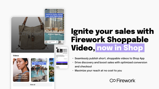 Publiez vos vidéos achetables de manière transparente sur votre Shop App