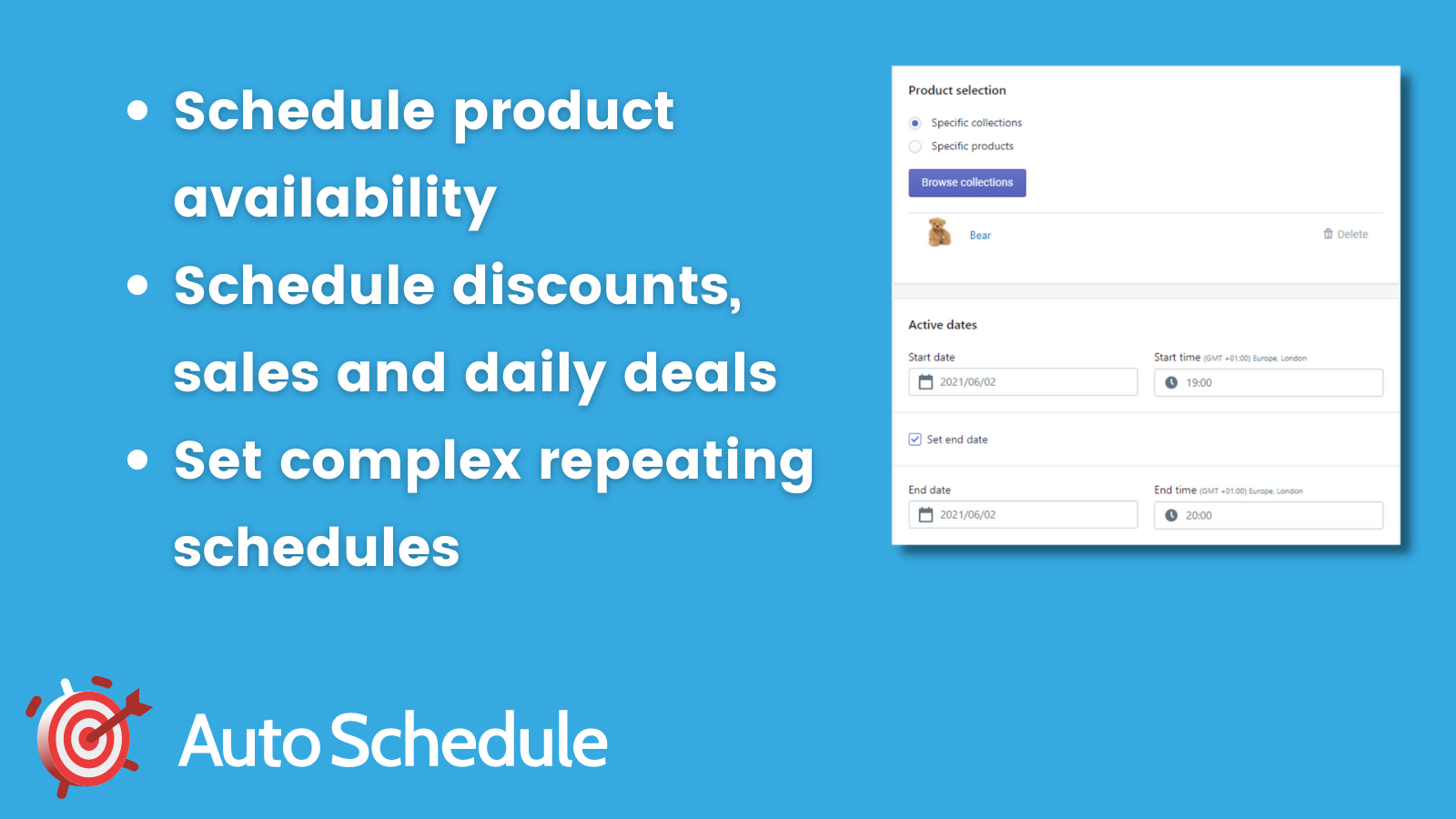 Auto Schedule sales & products - Schedule sales, product availability, discounts & daily deal'