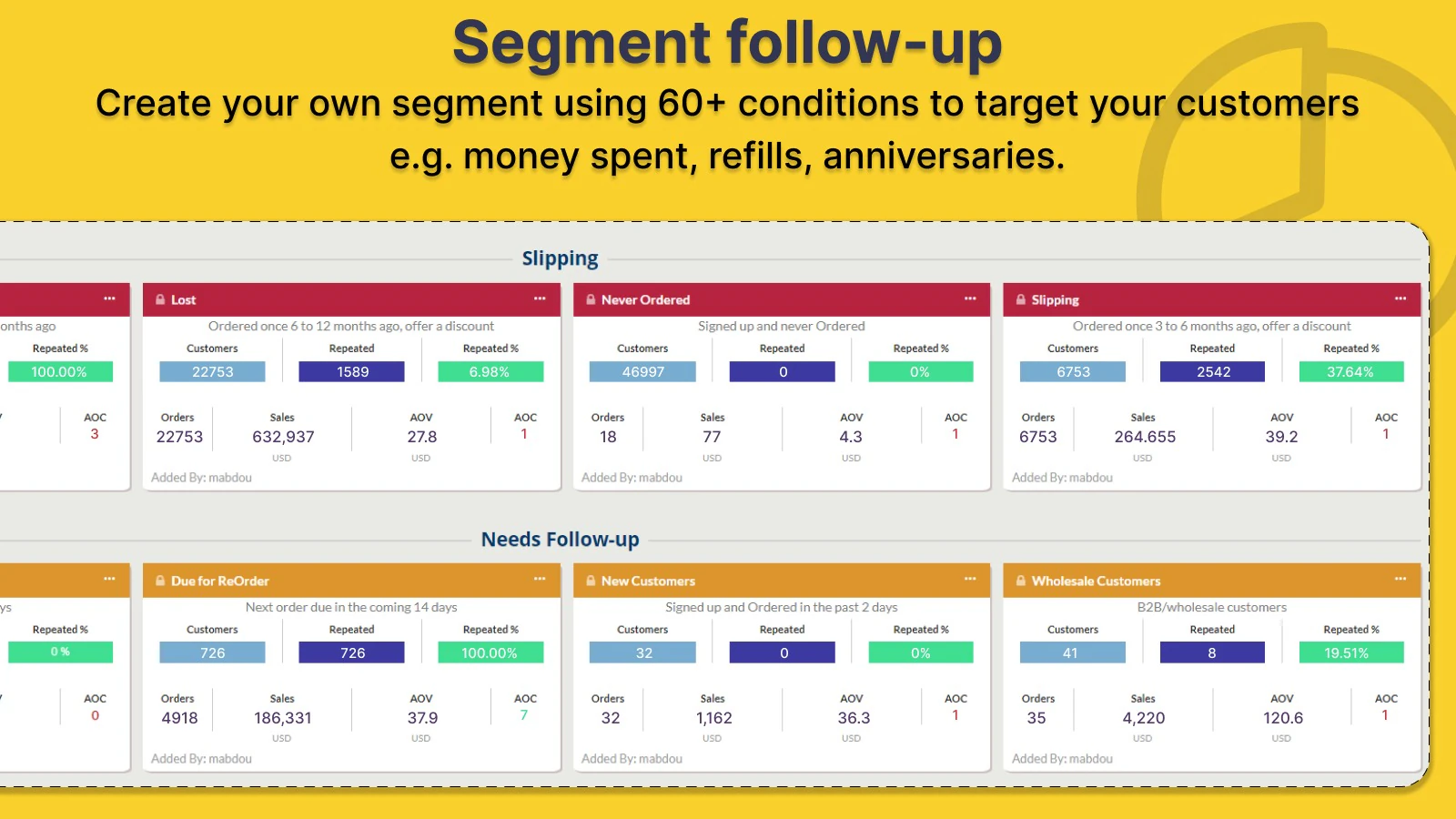 Suivi des segments