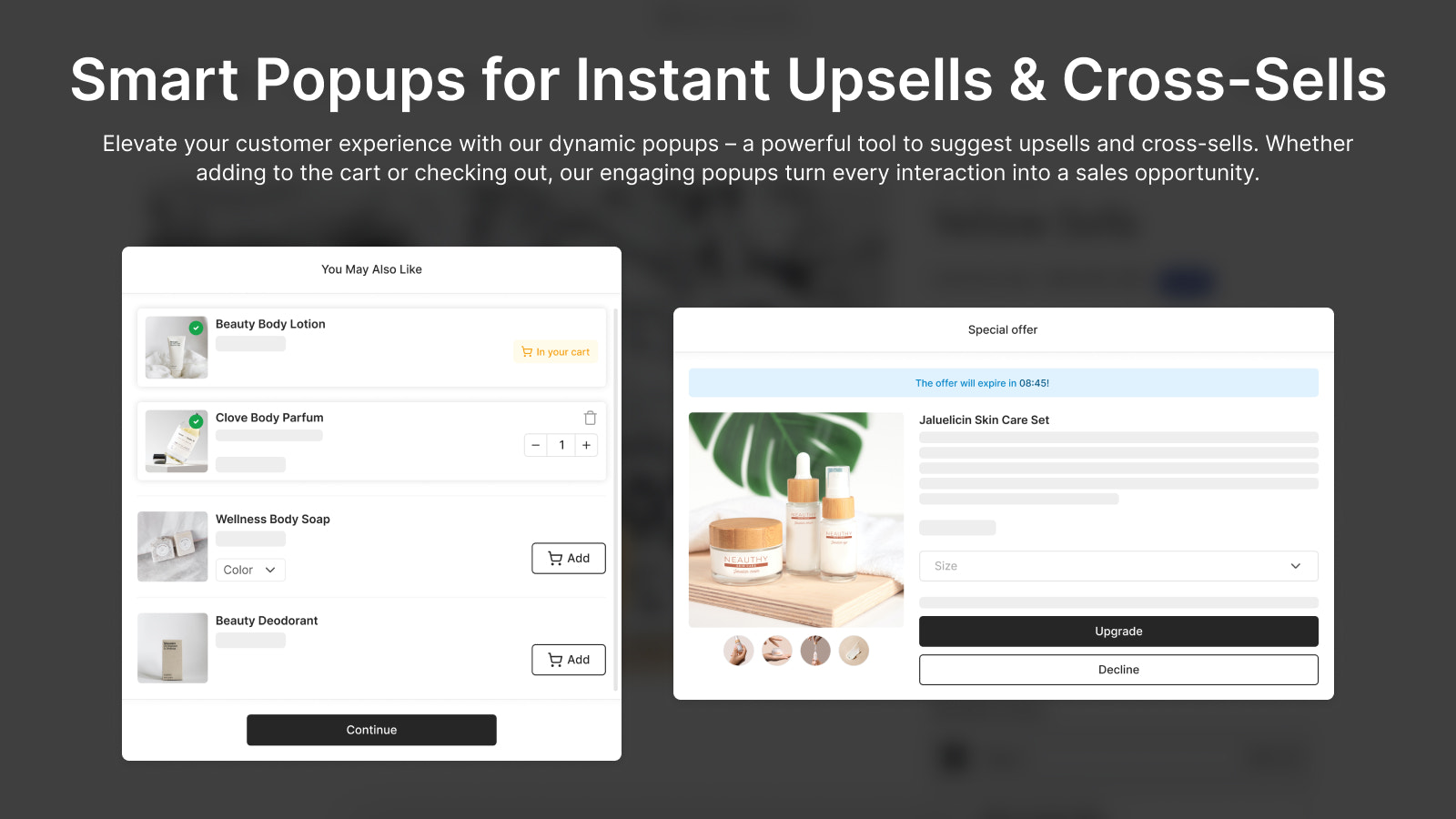 Smart Popups for Instant Upsells & Cross-Sells