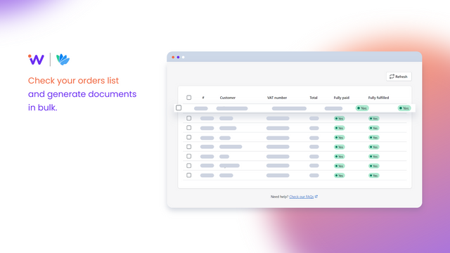 Convertissez vos commandes en documents en une seule fois