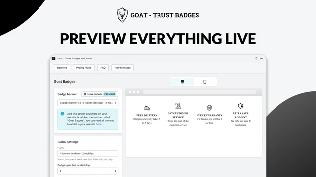 preview everything for your badges