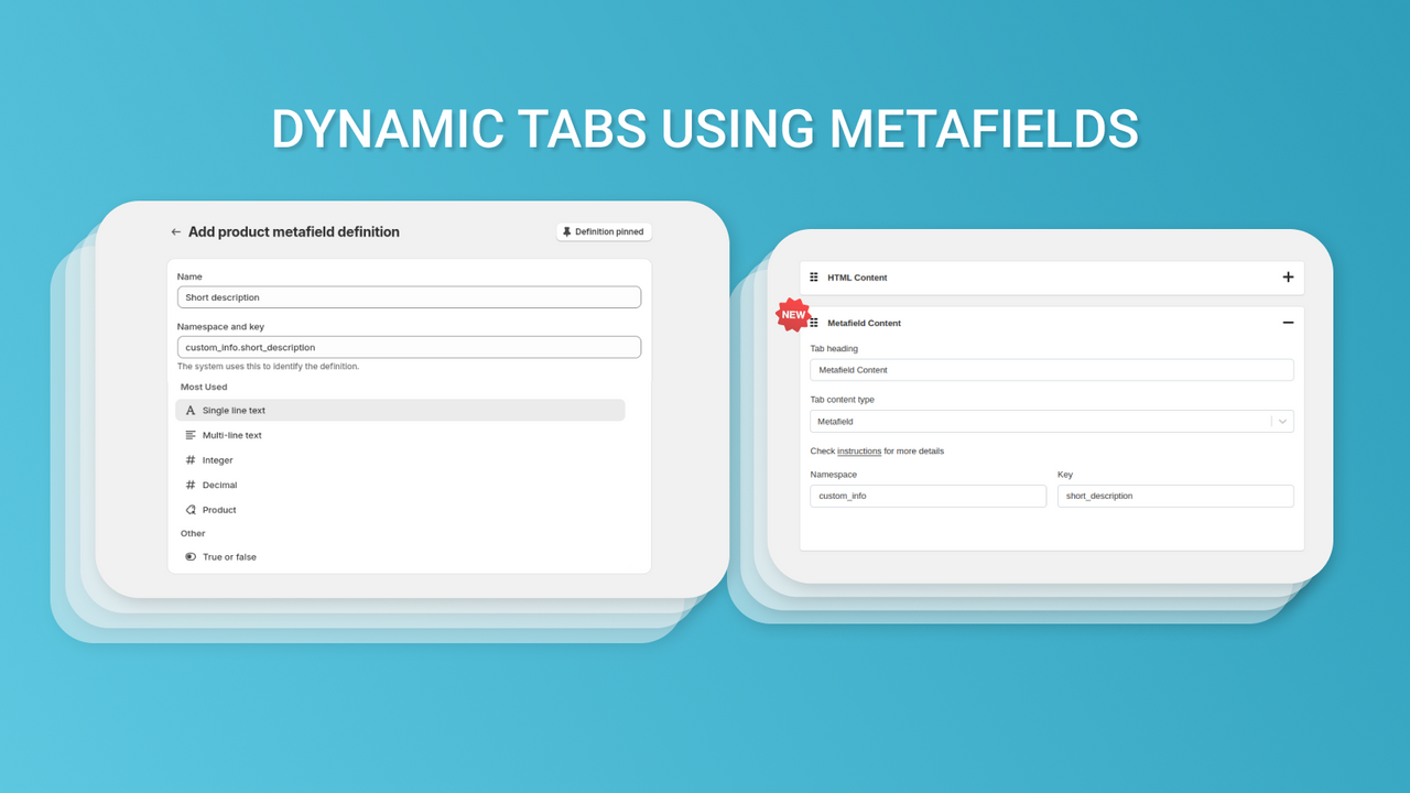 Dynamic tabs using metafields