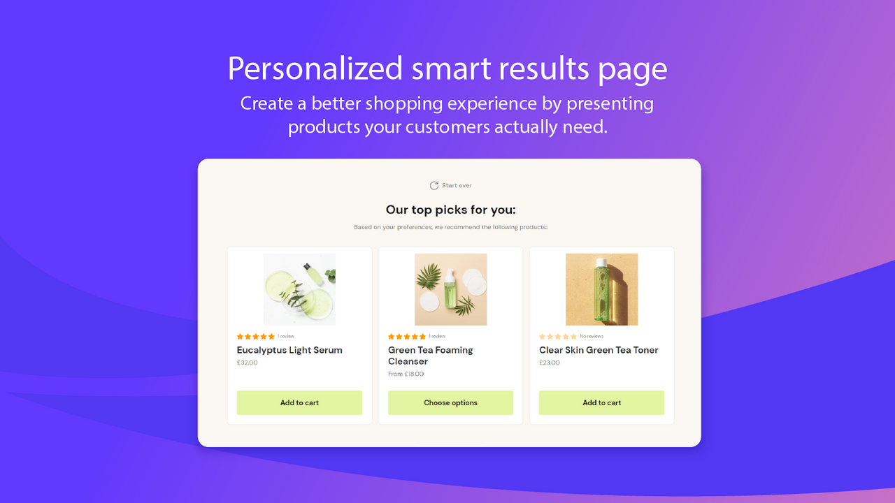 Personalized smart results page